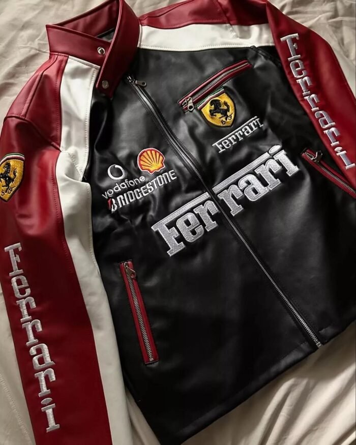 Ferrari F1 Racing Leather Jackets? Black & Red | Premium Motorsport Jacket for Men & Women - Image 1