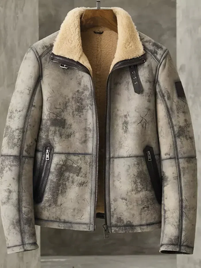Men`s Shearling Aviator Jackets - Image 1